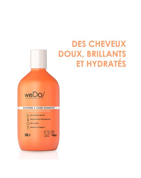 Shampooing vegan Hydratation & Brillance pour cheveux normaux et abîmés - 300 ml