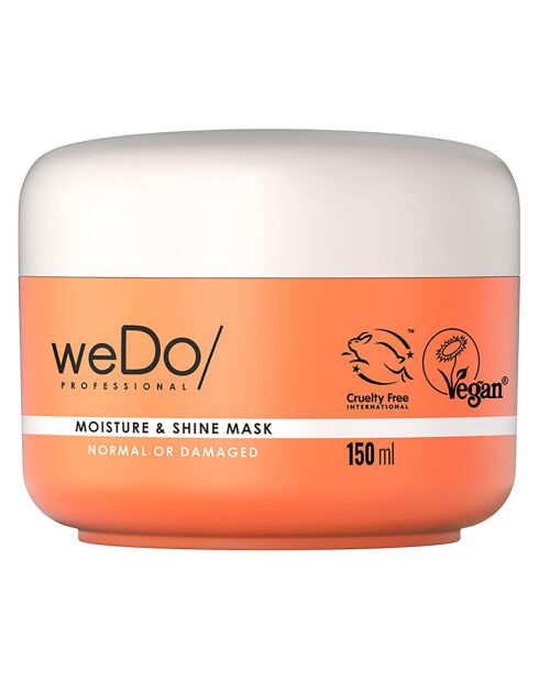 Masque cheveux vegan Hydratation & Brillance pour cheveux normaux et abîmés - 150 ml