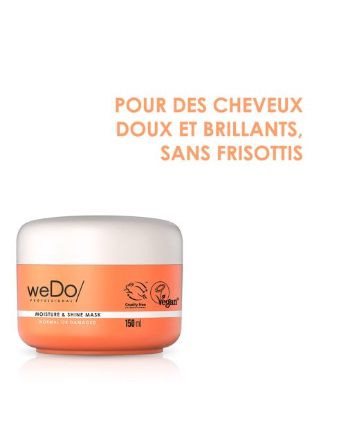 Masque cheveux vegan Hydratation & Brillance pour cheveux normaux et abîmés - 150 ml