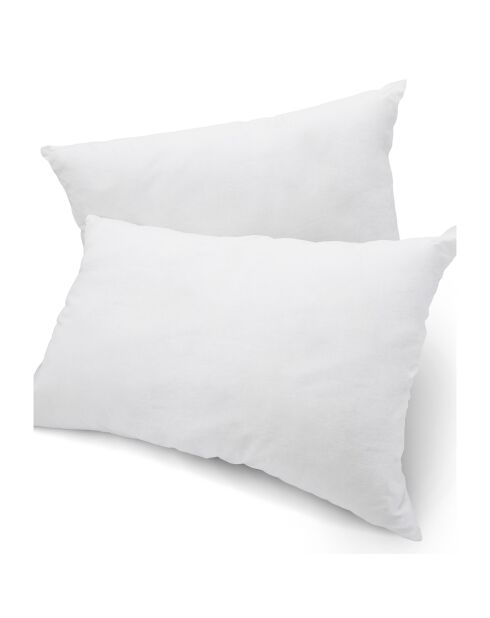 2 Oreillers Moelleux Ecoresponsable blancs - 45x70 cm