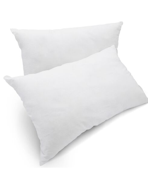 2 Oreiller Oreiller Moelleux Coton Bio blancs - 45x70 cm