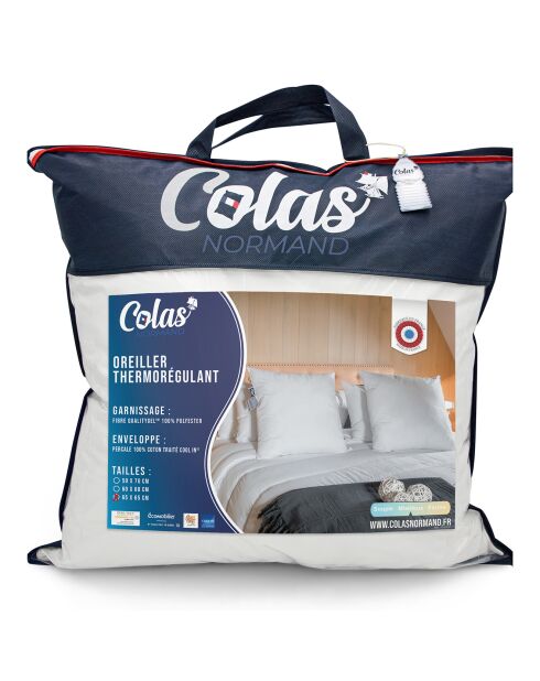 2 Oreillers Thermorégulant  Moelleux Cool In® blancs - 60x60 cm