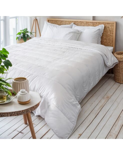 Couette Anti transpirante Lyocell Tempérée sensation soie blanche