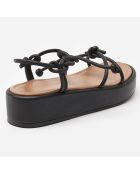 Sandales en Cuir Heather noires