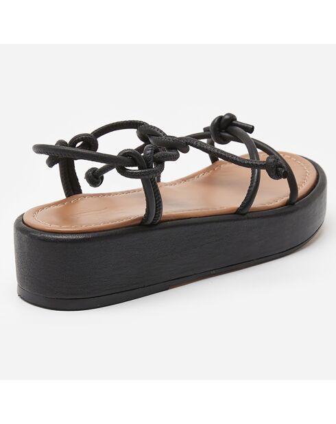 Sandales en Cuir Heather noires