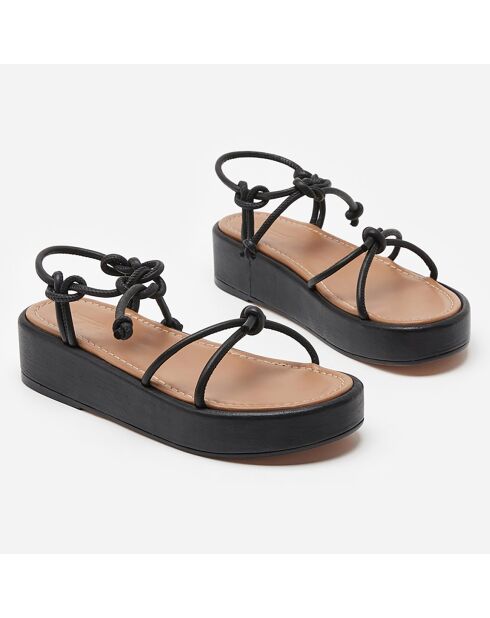 Sandales en Cuir Heather noires
