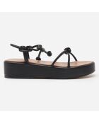 Sandales en Cuir Heather noires