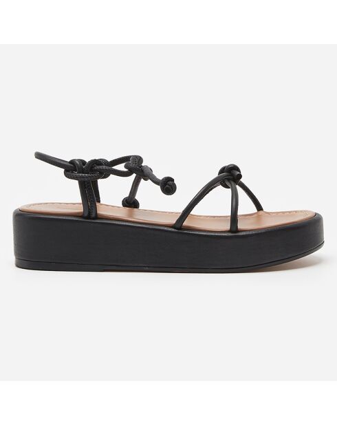 Sandales en Cuir Heather noires