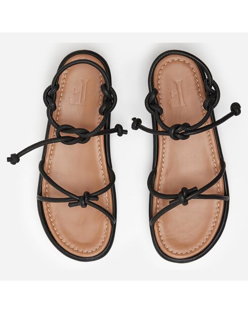Sandales en Cuir Heather noires