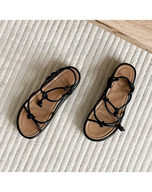 Sandales en Cuir Heather noires