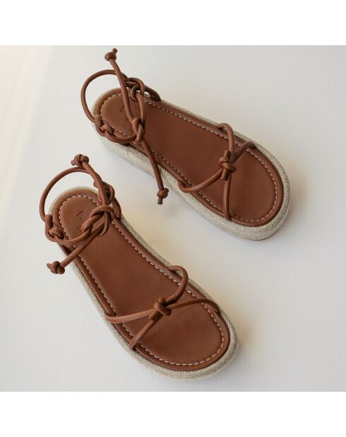 Sandales Heather cognac