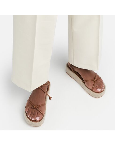 Sandalen van Cognac Heather