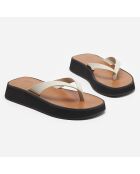 Sandales en Cuir Brooke crème