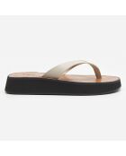 Sandales en Cuir Brooke crème
