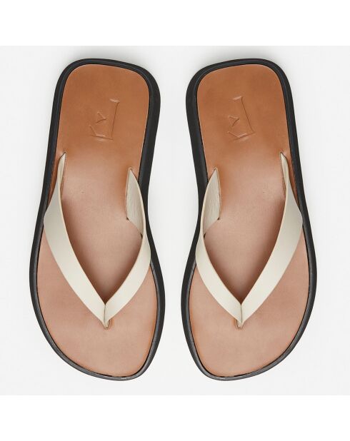 Sandales en Cuir Brooke crème