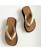 Sandales en Cuir Brooke crème