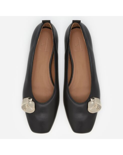 Ballerines en Cuir Natasha noires