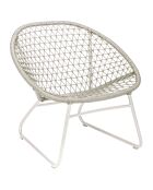 Fauteuil lounge bao bao tressé taupe - 75x71.5x72.5 cm