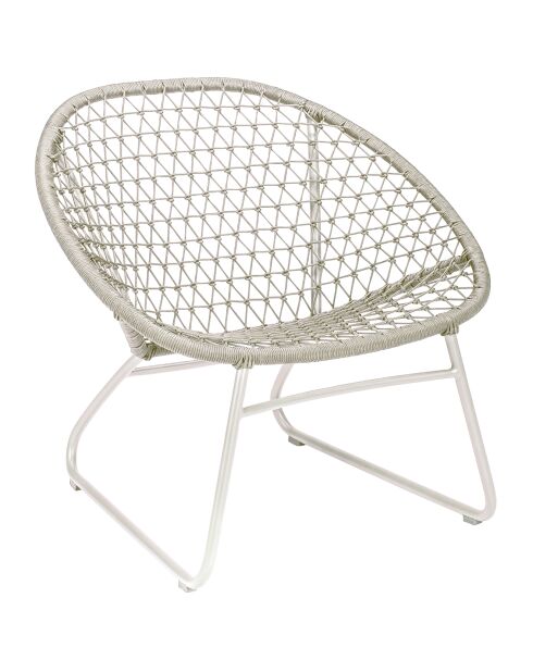 Fauteuil lounge bao bao tressé taupe - 75x71.5x72.5 cm