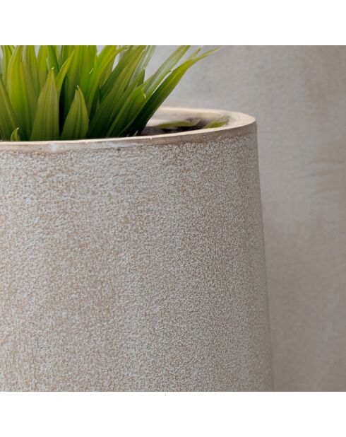 2 Pots rond haut en fibre d'argile lagos beiges