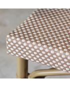 Ensemble de jardin table + 8 fauteuils bamal beige/blanc/naturel