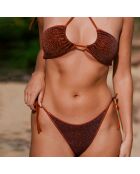 Haut de maillot de bain bandeau Lena terracotta