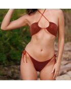 Haut de maillot de bain bandeau Lena terracotta