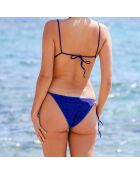 Haut de bikini triangle Teddy bleu nuit