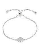 Brazalete de plata rodiada y circonitas
