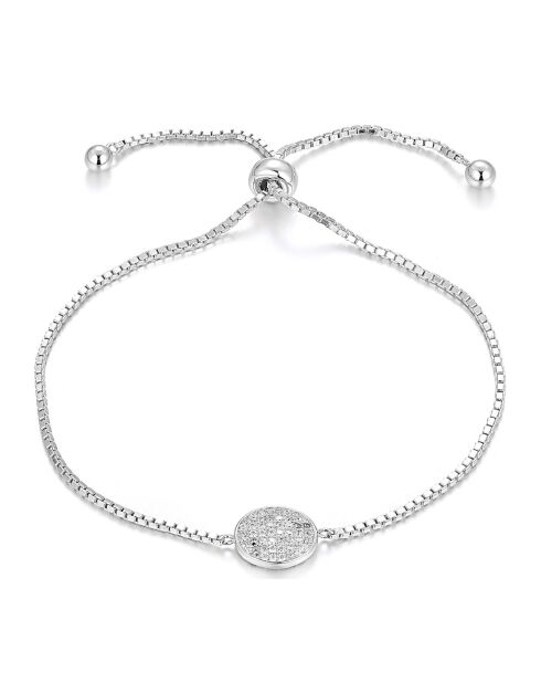Armband aus rhodiniertem Silber und Zirkonia