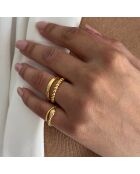 Geelvergulde zilveren ring