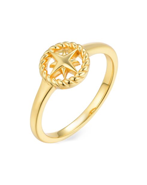 Geelvergulde zilveren ring