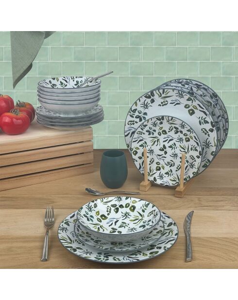 Service  de table Syracuse multicolore - 18 pièces
