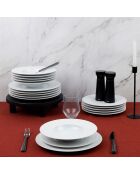 Service en Porcelaine Sherane blanc - 18 pièces