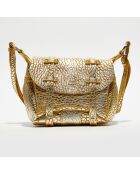 Sac besace en Cuir Bern J miel - 16x22x6 cm