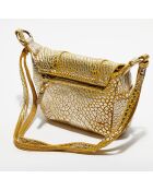 Sac besace en Cuir Bern J miel - 16x22x6 cm