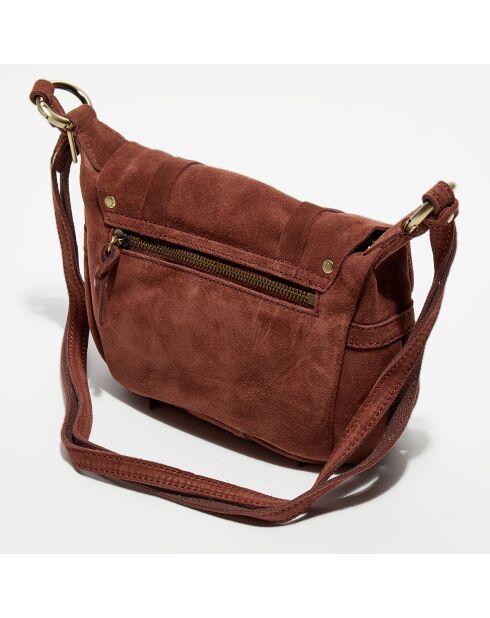 Sac besace en Cuir Bern V terre - 16x22x6 cm