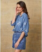 Chemise 100% Lin Robb indigo