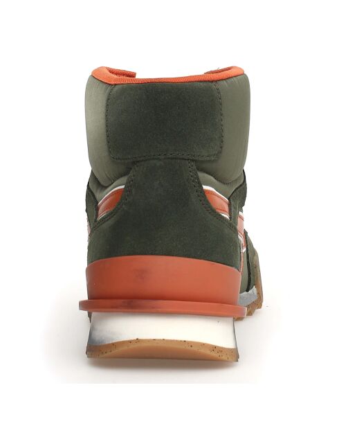 Sneakers en Velours de cuir Ky kaki/orange