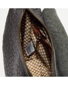 Sac besace en Cuir Bern E gris - 16x22x6 cm