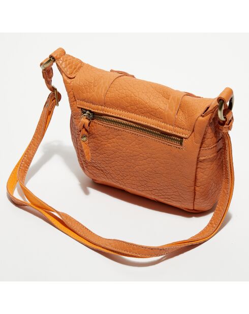 Sac besace en Cuir Bern E pêche - 16x22x6 cm