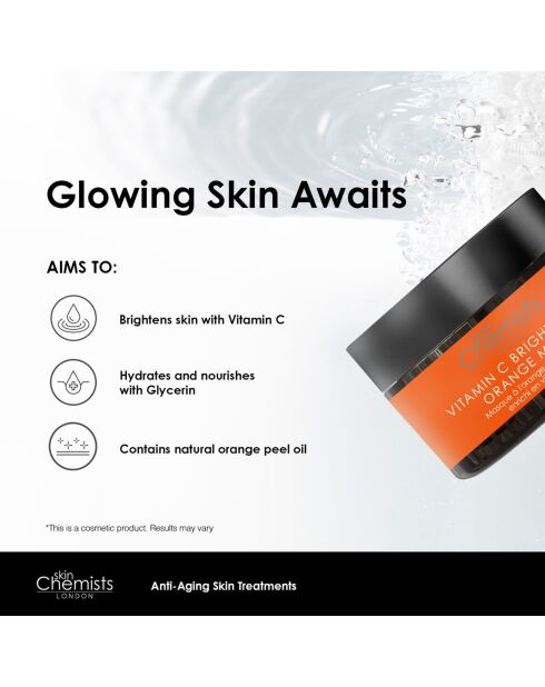 Maschera illuminante all'arancia alla vitamina C - 50ml