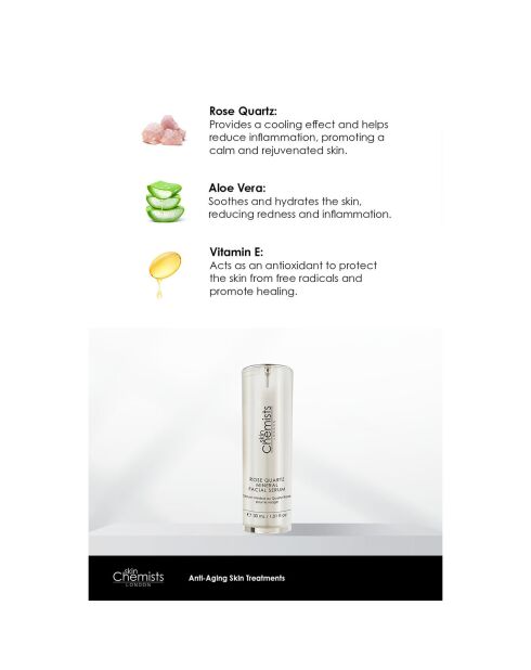 Mineraal gezichtsserum met rozenkwarts - 30 ml