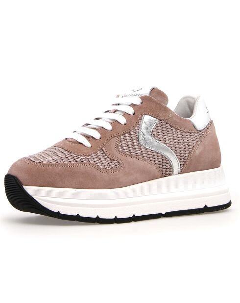 Sneakers en Cuir Maran Flash roses