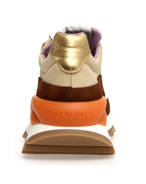 Sneakers en Cuir Pixie blanc/cognac/noir