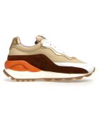 Sneakers en Cuir Pixie blanc/cognac/noir