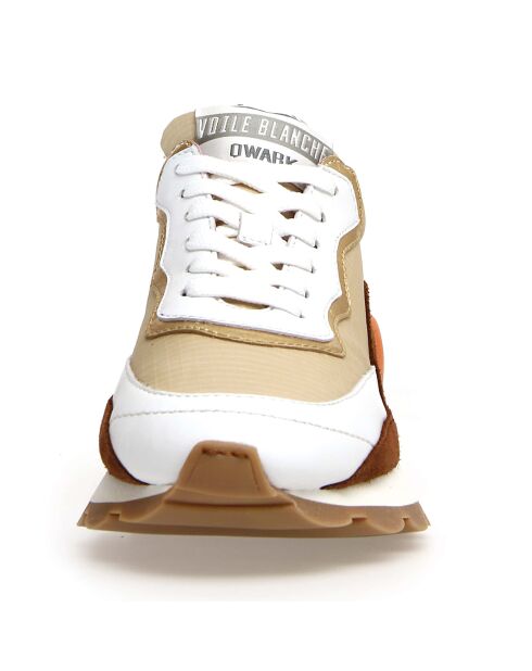 Sneakers en Cuir Pixie blanc/cognac/noir