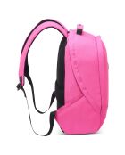 Sac à dos, protection PC 15.6 Securban fuchsia - 17x32x48 cm