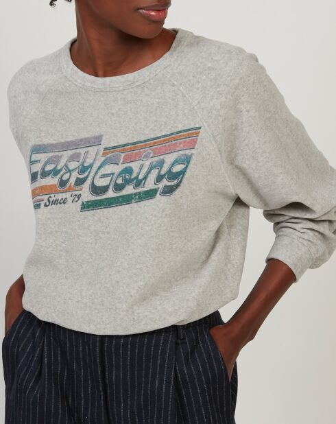 Sweat en éponge Teasy gris chiné