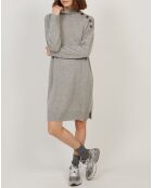 Robe en Laine & Cachemire Matir gris chiné